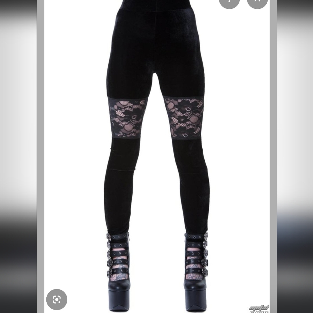 Killstar Rosemary Velvet Leggings